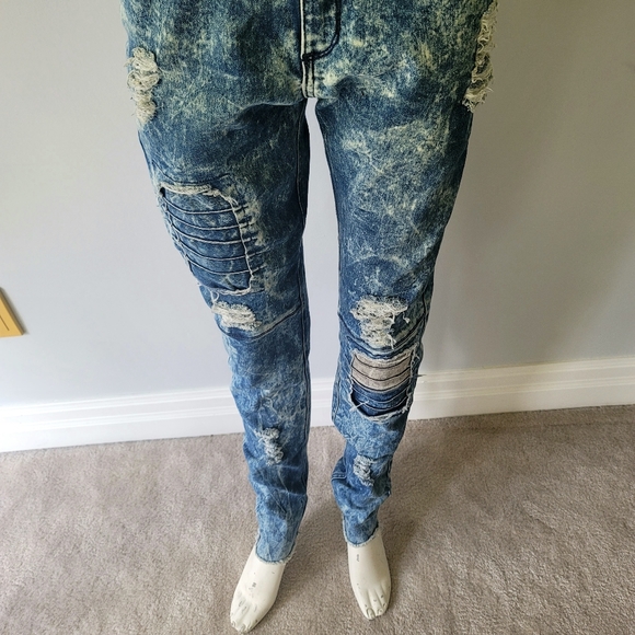 Power of Diesel Denim Destroyed Slim Skinny-Fit Jeans Size 28 - Picture 3 of 12